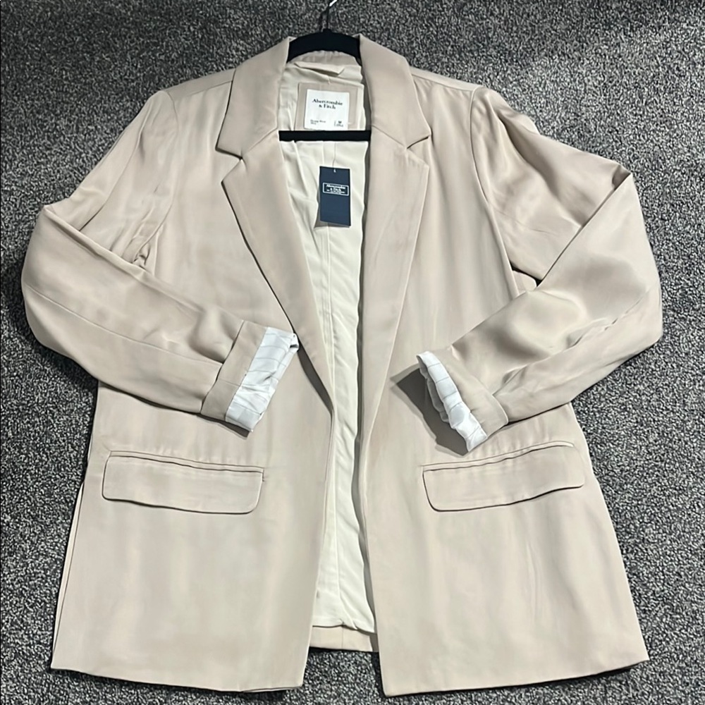 Abercrombie & Fitch Women's Beige Blazer (M) FINAL SALE